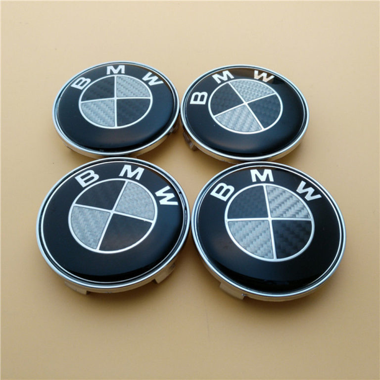 BMW Black Carbon Style Wheel Center Caps - CARTiil - Luxury Car Parts ...