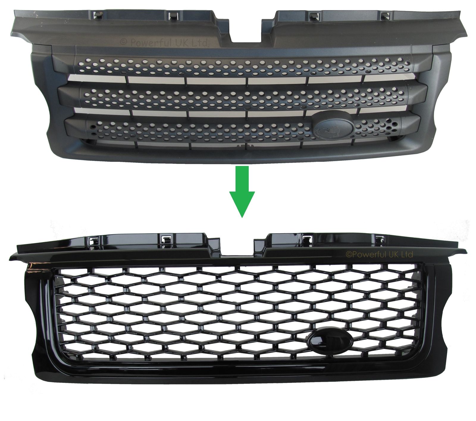 Range Rover sport Grille+side vent Autobiography style upgrade kit black+chrome